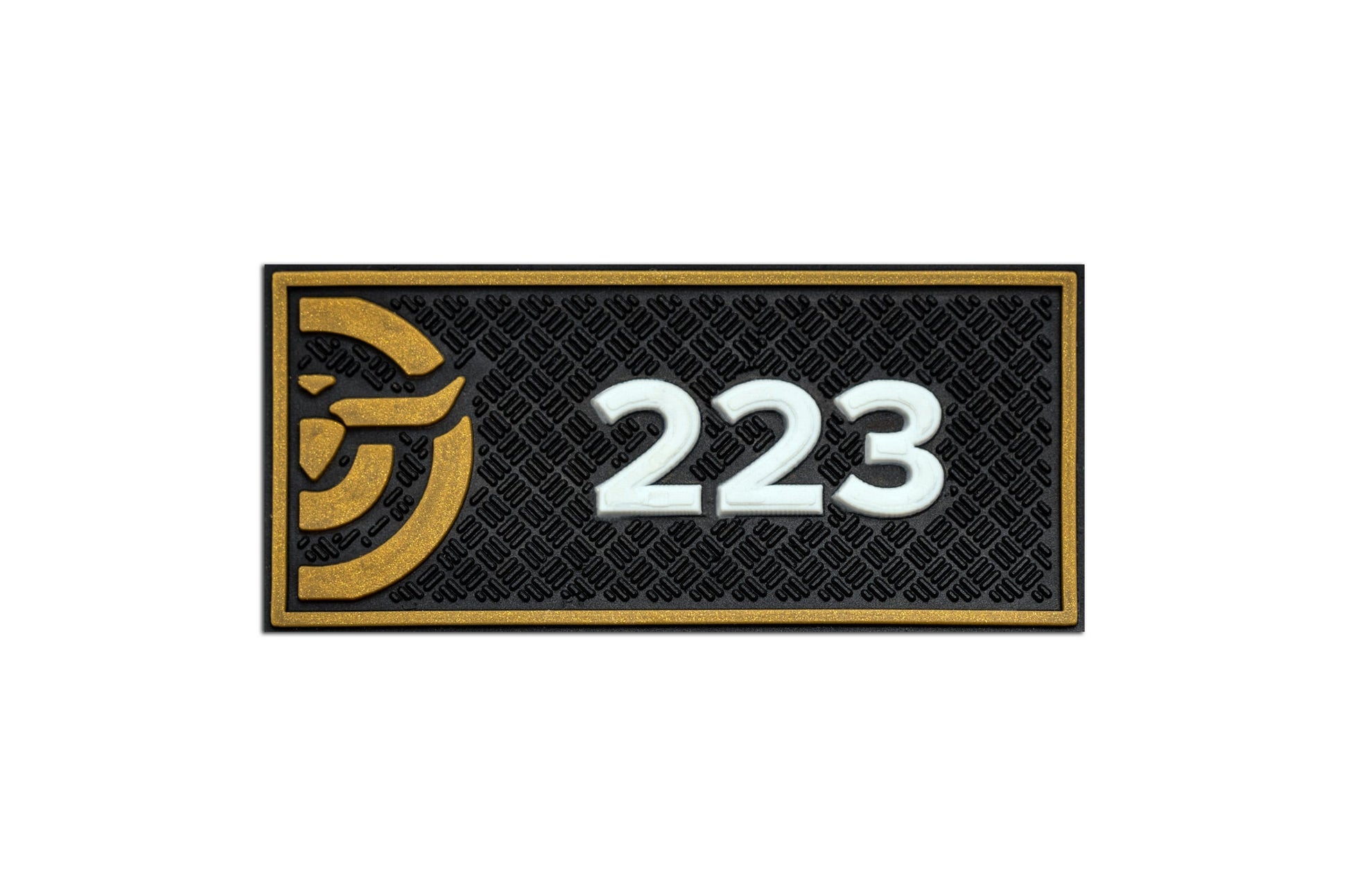 Make Ready Range Wear 223 Caliber Patch - Black & Gold