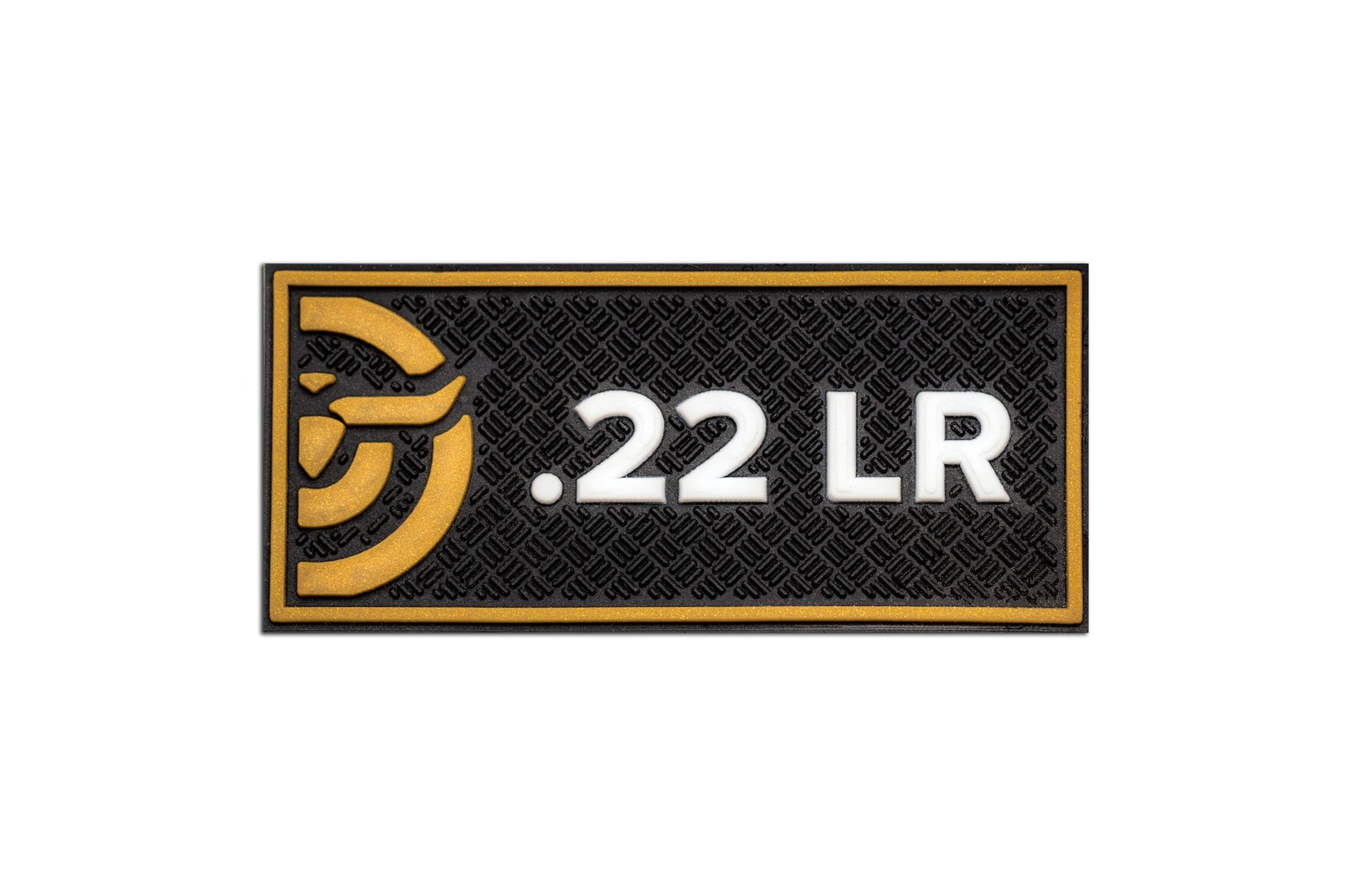 Make Ready Range Wear .22 LR caliber patch in black and gold