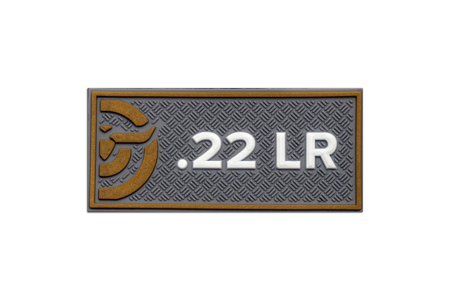 Make Ready Range Wear .22LR Caliber Patch - Gray & Gold