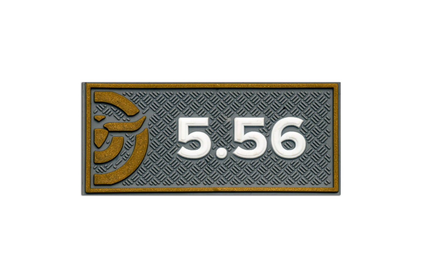 Make Ready Range Wear 5.56 Caliber Patch - Gray & Gold