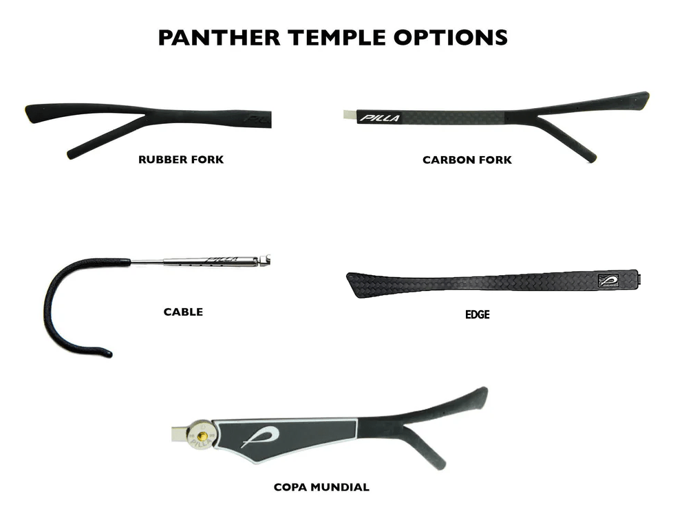 Make Ready Range Wear - Pilla Panther shooting glasses temple options